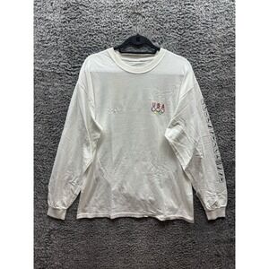 Vintage USA National Team Winter‎ Olympics 2002 Long Sleeves Sweater White M/L